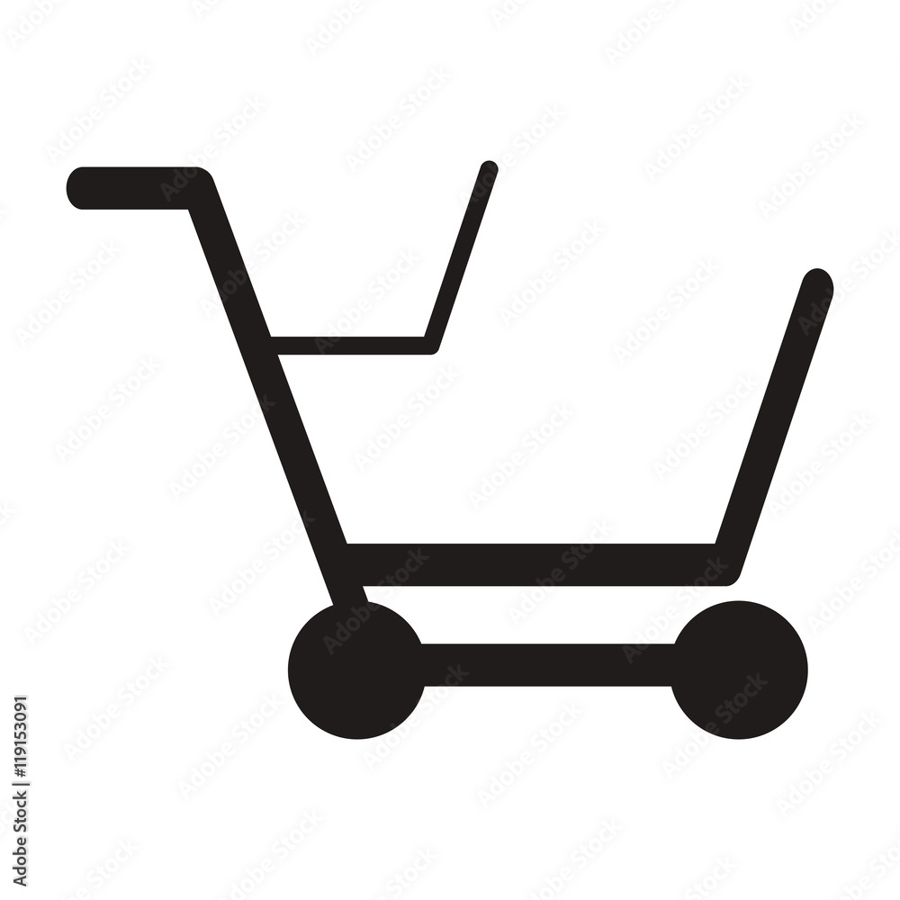 flat design abstract shopping cart icon vector illustration flat design abstract shopping cart icon vector illustration