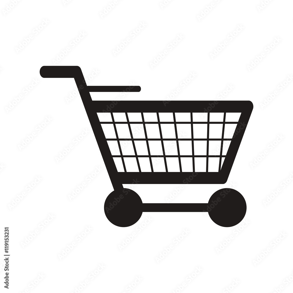custom made wallpaper toronto digitalflat design shopping cart icon vector illustration
