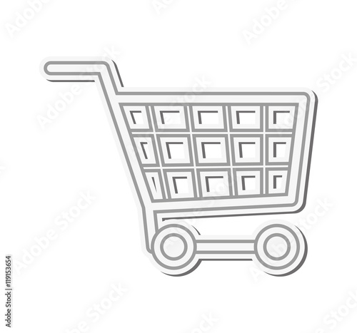 flat design shopping cart icon vector illustration