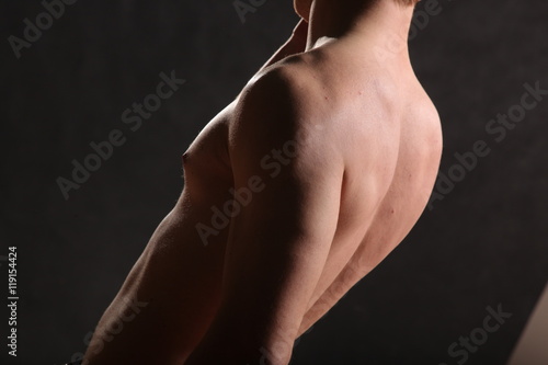 nude male torso and muscle