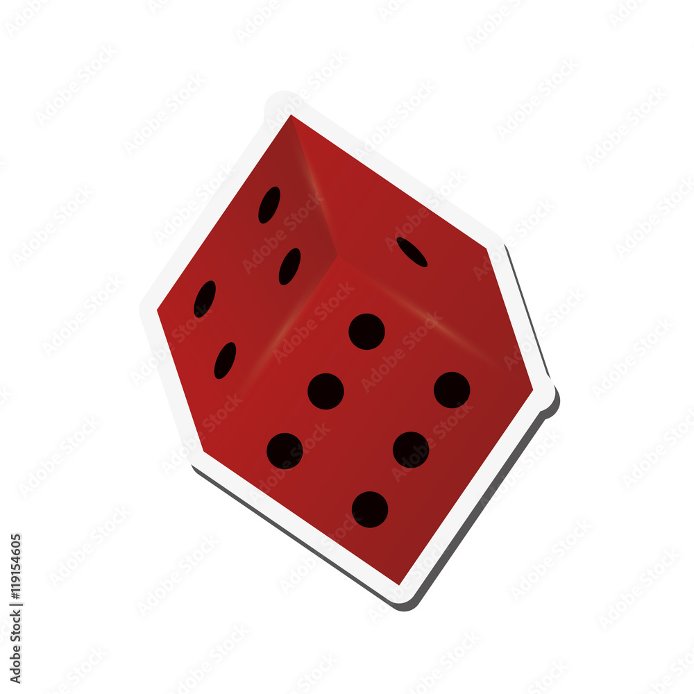 flat design single dice icon vector illustration flat design single dice icon vector illustration