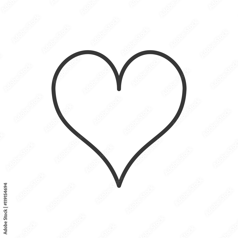 flat design hearts card icon vector illustration
