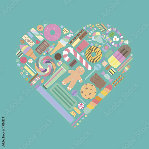 sweets and sugar: unhealthy
