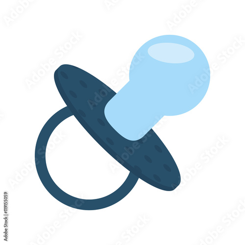 flat design baby pacifier icon vector illustration photo