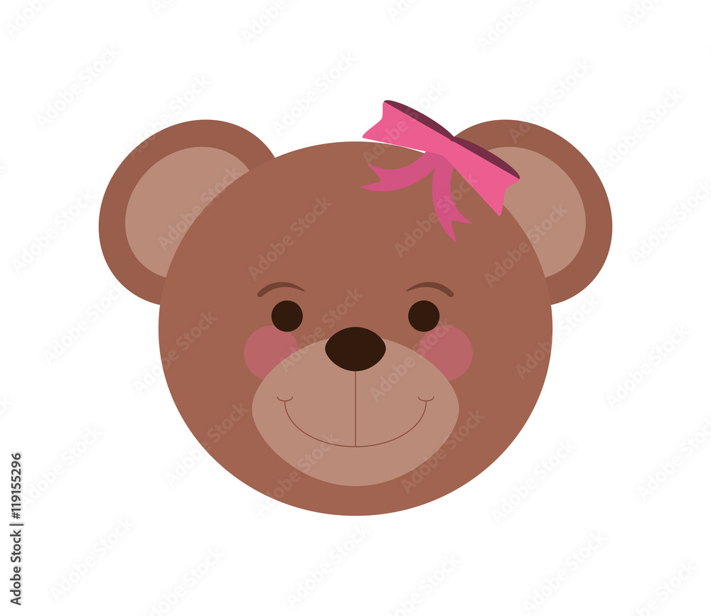 flat design teddy bear icon vector illustration flat design teddy bear icon vector illustration