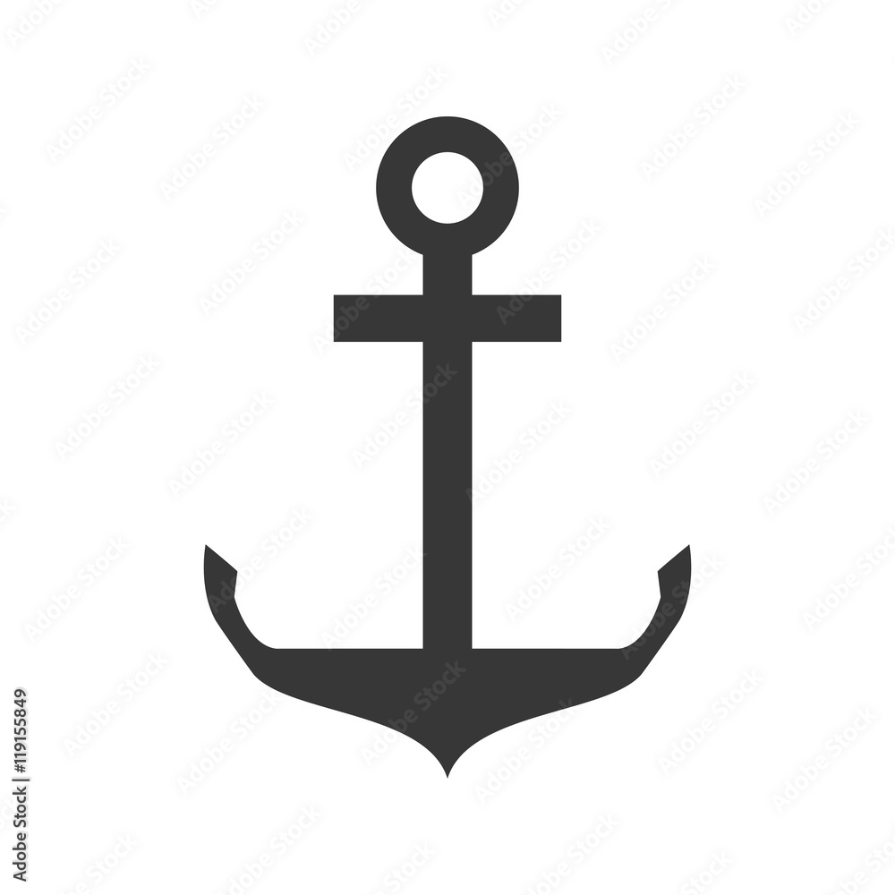 flat design single anchor icon vector illustration flat design single anchor icon vector illustration