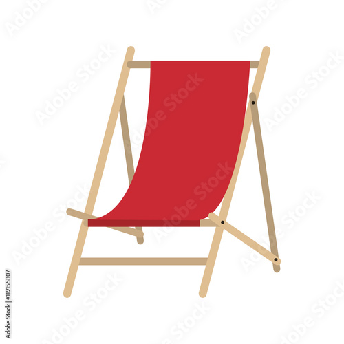 flat design sun chair icon vector illustration