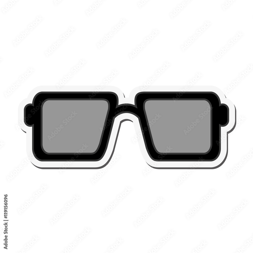 flat design square frame sunglasses icon vector illustration flat design square frame sunglasses icon vector illustration