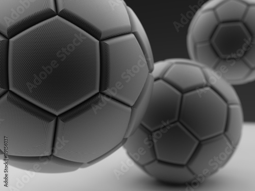 Soccer ball. 3D illustration. 3D CG. High resolution.