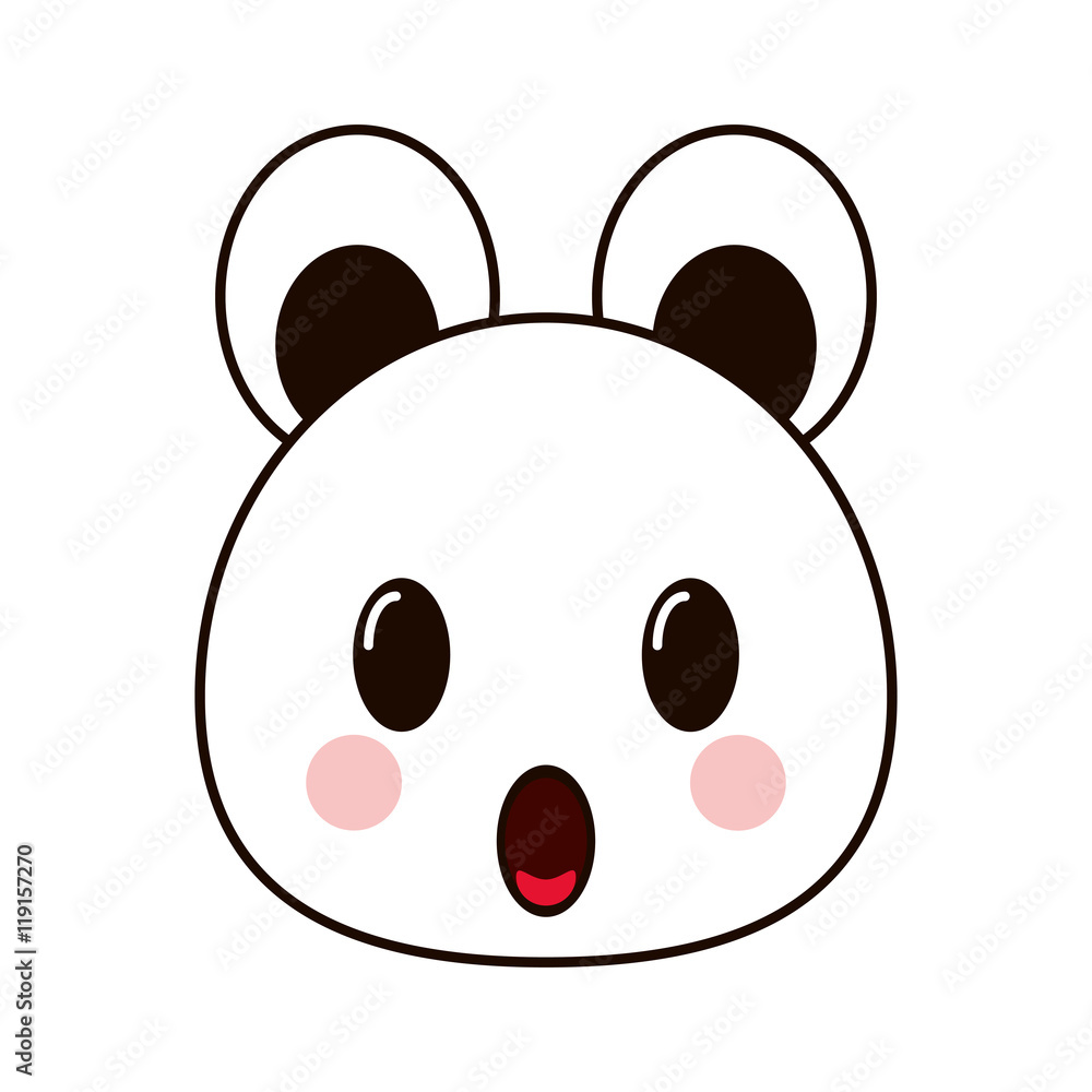 flat design kawaii bear emoticon icon vector illustration flat design kawaii bear emoticon icon vector illustration