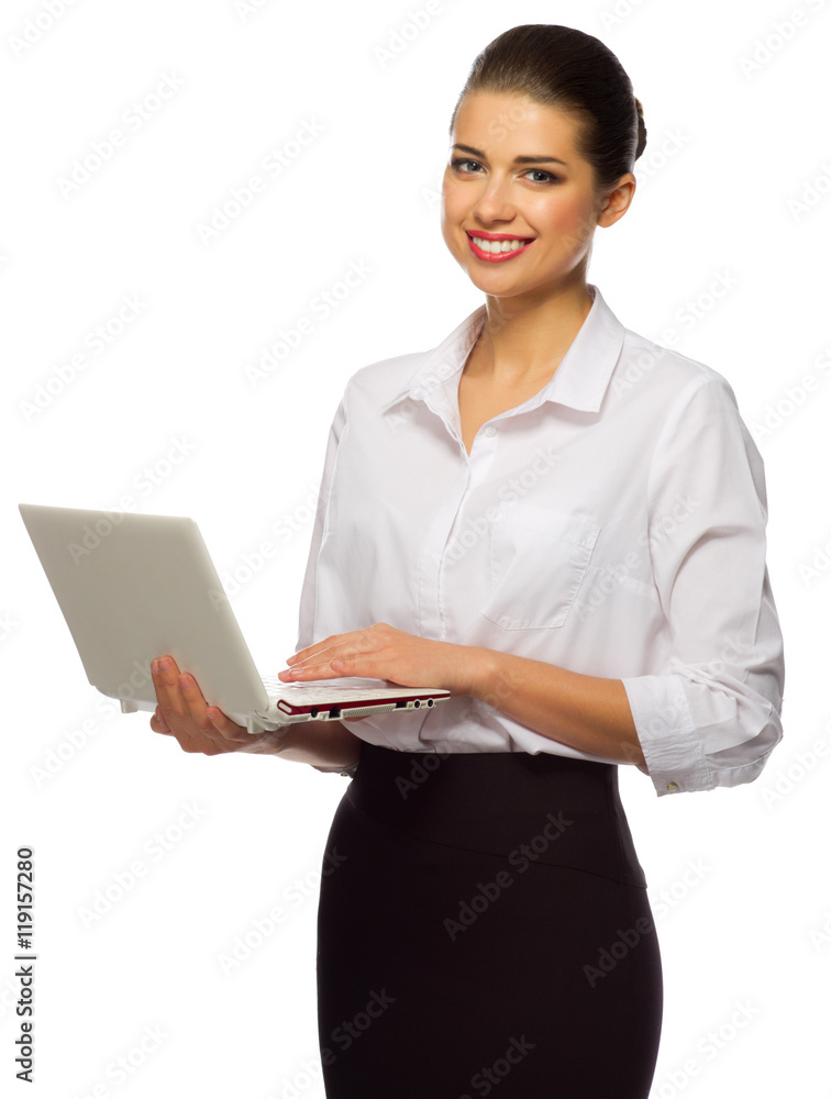 Young businesswoman isolated Young businesswoman isolated
