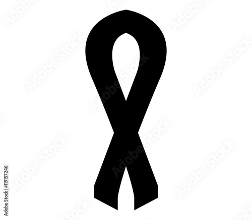 black ribbon for mourning