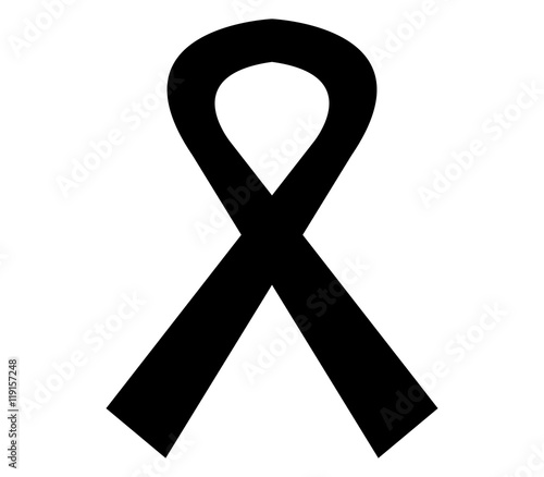 black ribbon for mourning