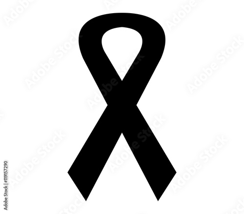 black ribbon for mourning