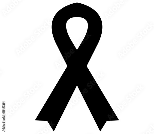 black ribbon for mourning