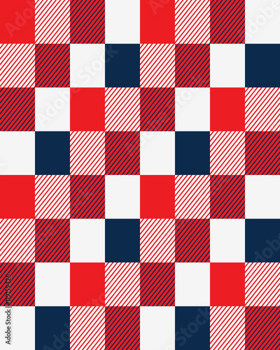 Rectangles with parallel diagonal slanting lines, seamless pattern