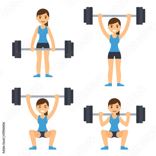 Woman lifting barbell