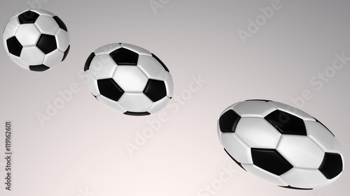 Soccer ball. 3D illustration. 3D CG. High resolution.