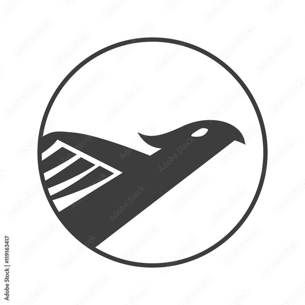 flat design eagle emblem icon vector illustration flat design eagle emblem icon vector illustration