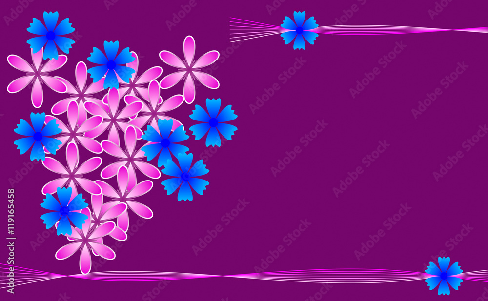 Flower background with place for text