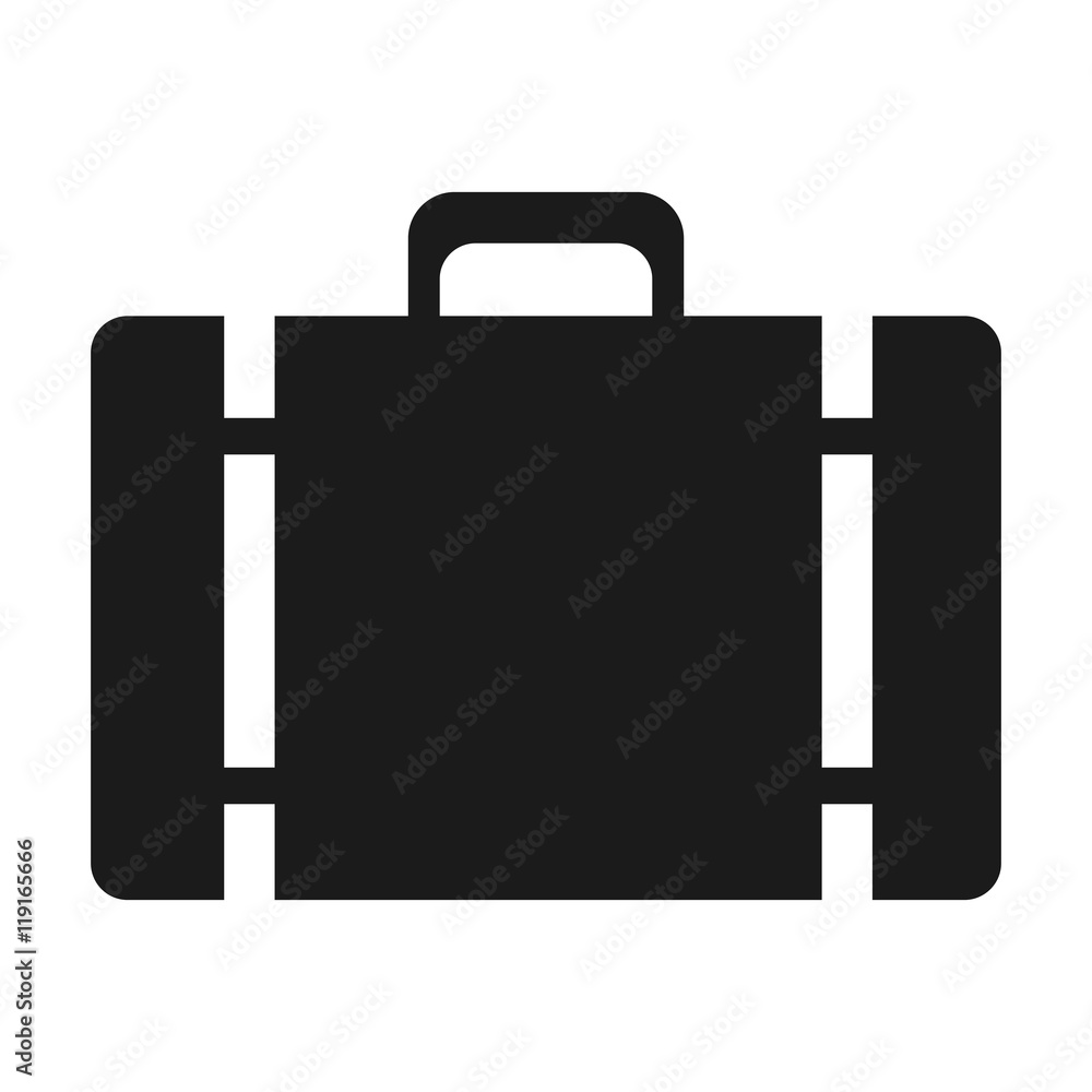 Obraz premium suitcase baggage luggage travel trip icon. Flat and isolated design. Vector illustration