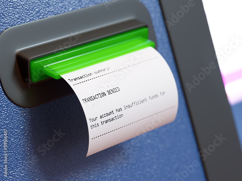 Bilde på lerret Insufficient funds