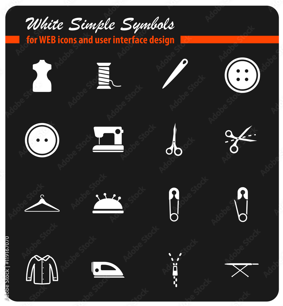 Tailoring simply icons Tailoring simply icons