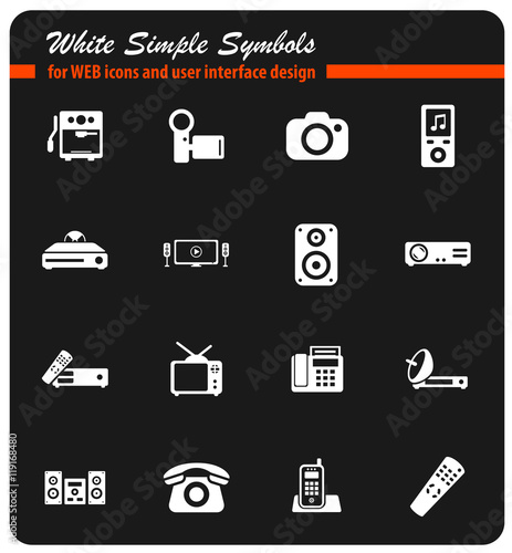 Home applicances simply icons