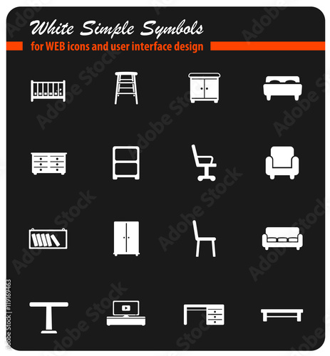 Furniture simply icons