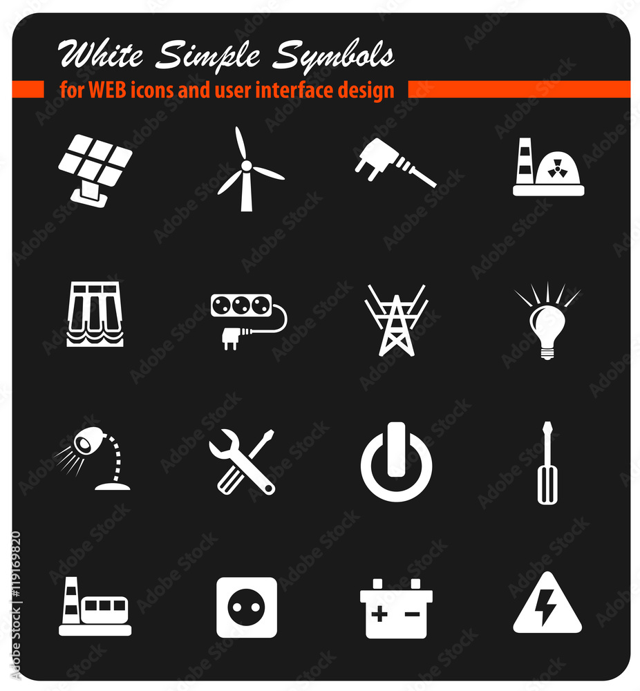 electricity icon set electricity icon set