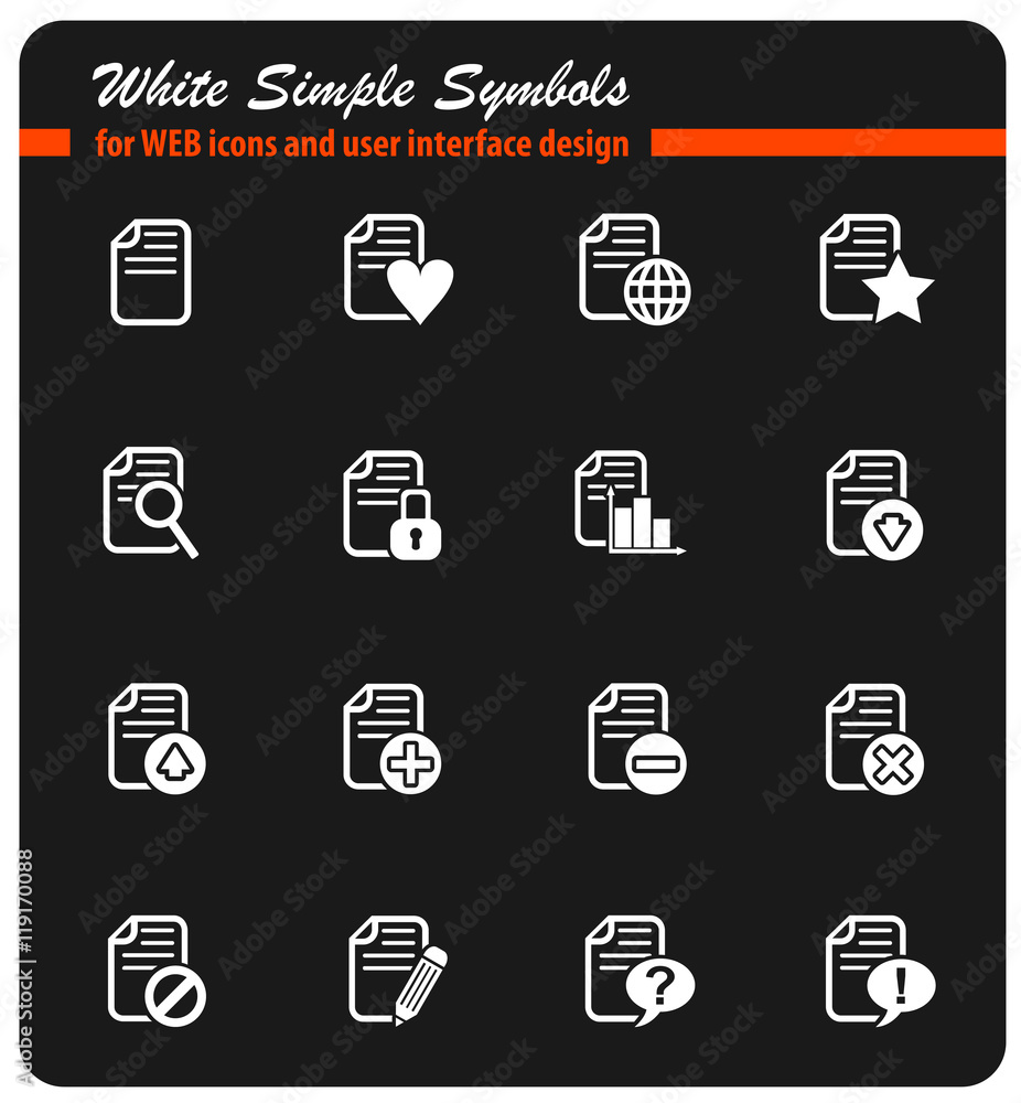 document icon set document icon set