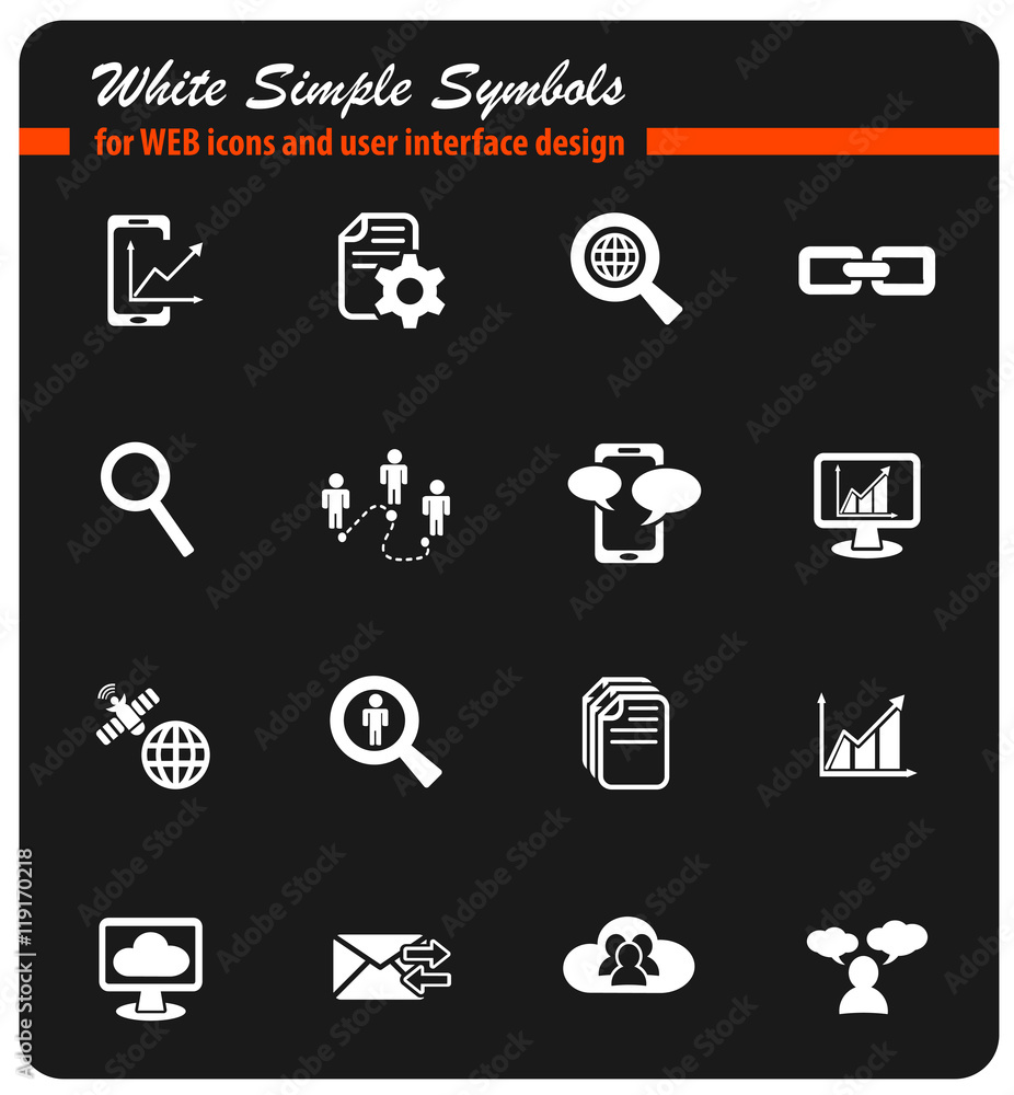 data analytic and social network icon set data analytic and social network icon set