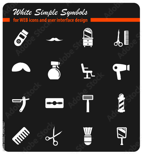 Barbershop simply icons