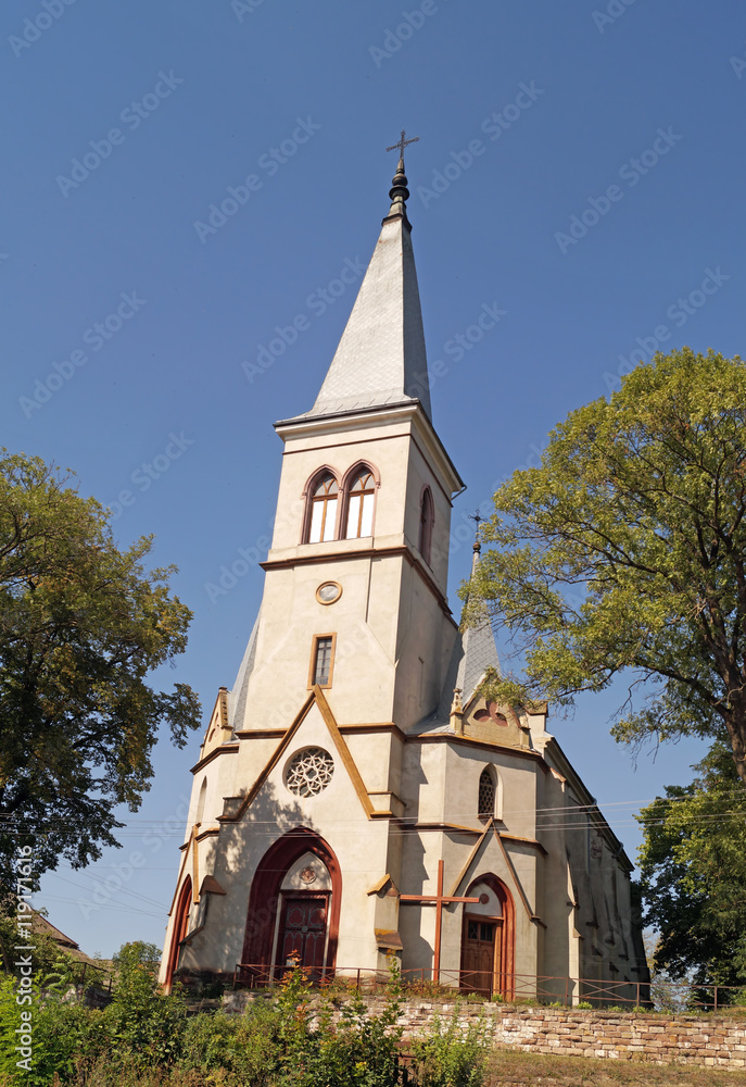 Beautiful catholic church in Strusiv