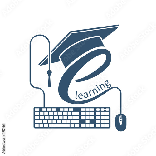 E-learning logo, vector