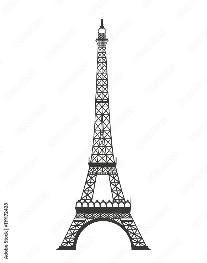 tower eiffel isolated icon