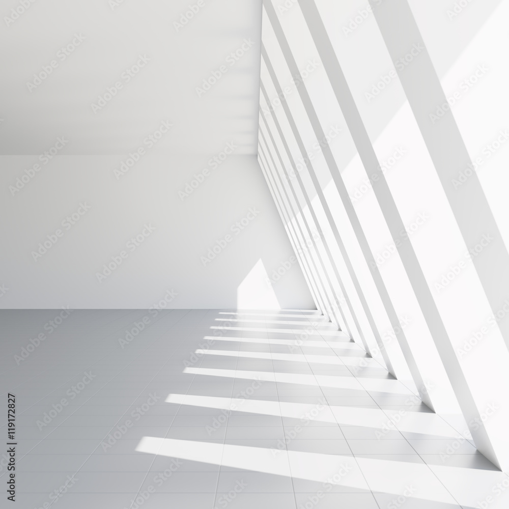 Fototapeta premium Pusta biała sala