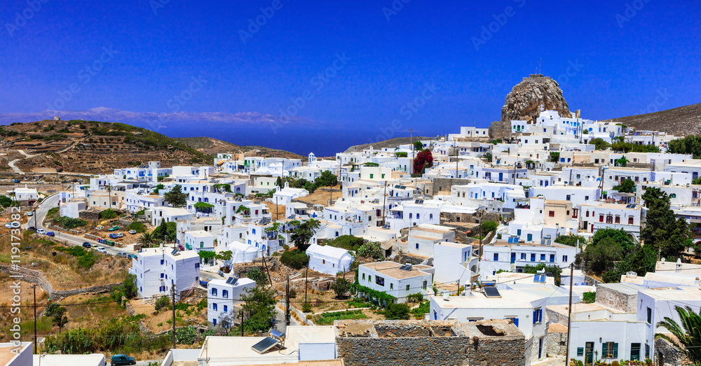 Authentic Greece- view of beautiful Chora, Amorgos island
