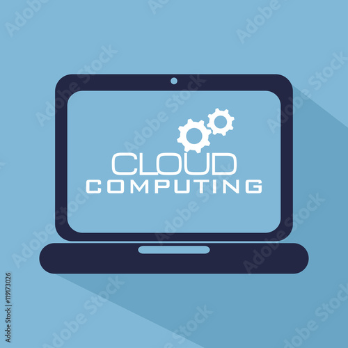 cloud computing data icon vector illustration graphic