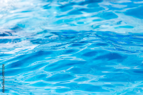 expanse of blue water in the pool as a background