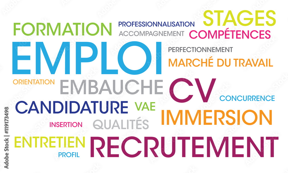 Obraz premium Nuage emploi