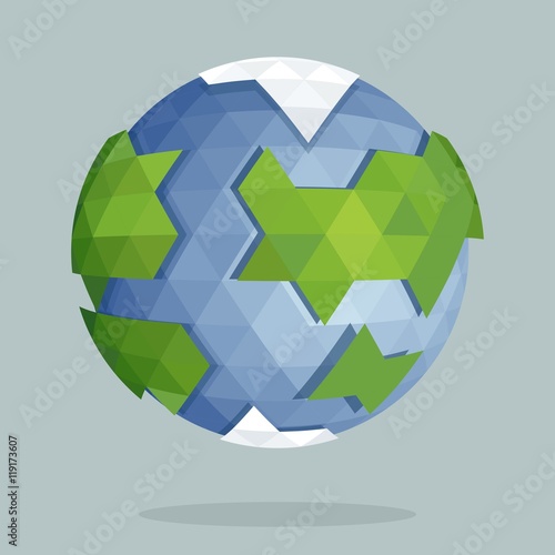 low poly earth