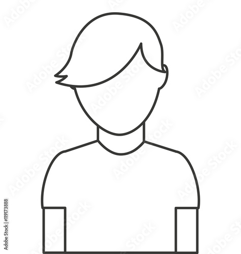 Wallpaper Mural young man isolated icon Torontodigital.ca