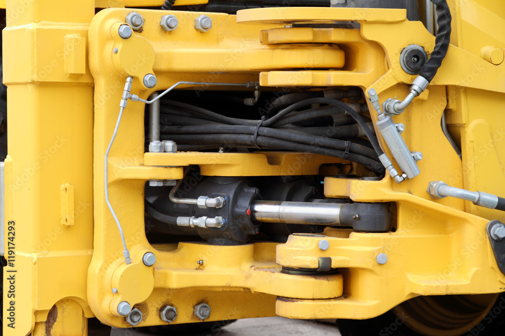 Hydraulic mechanism of the tractor. Hydraulic mechanism of the tractor.