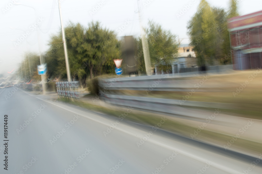 road at speed