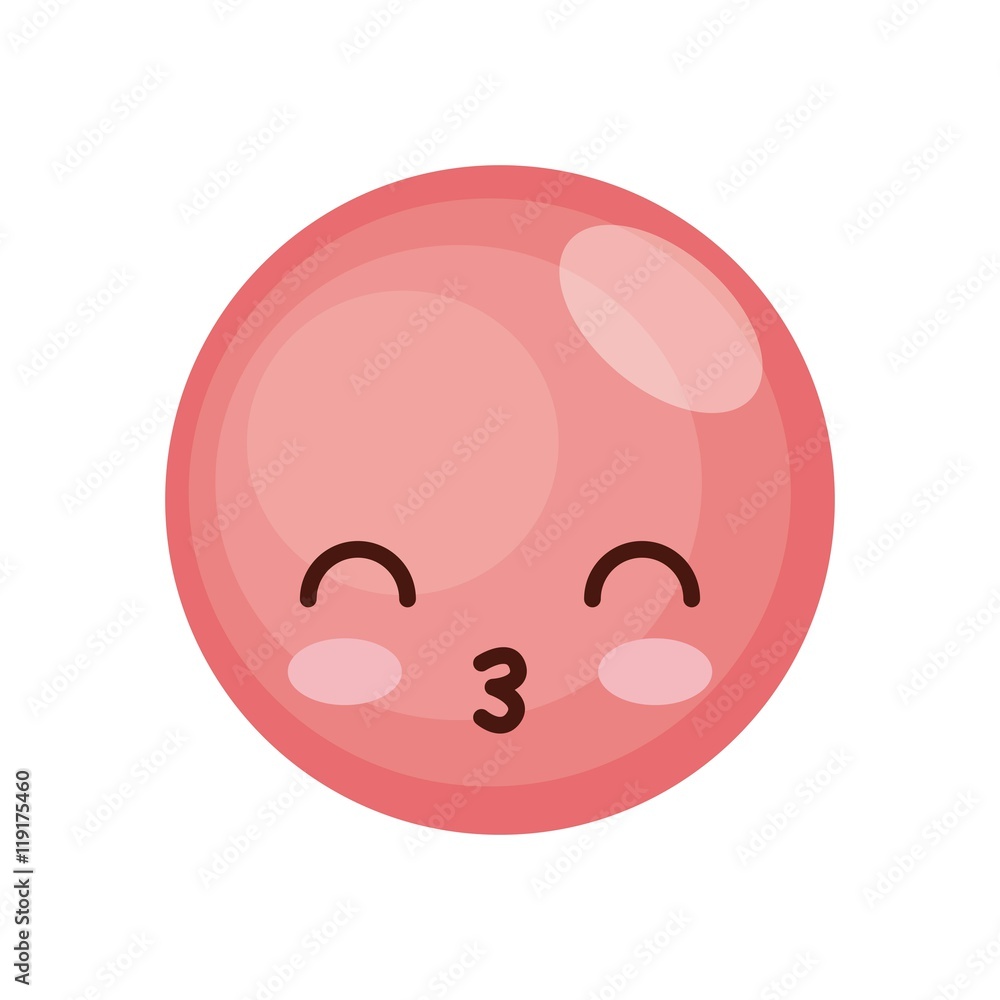 Fototapeta premium face expression kawaii isolated