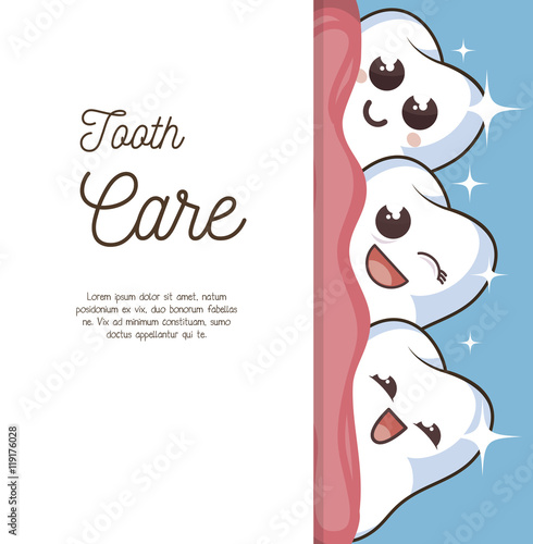 human tooth character icon vector illustration graphic