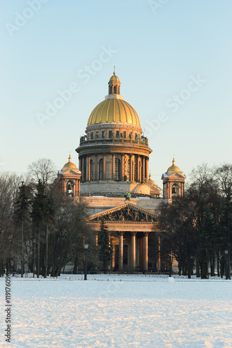 View of the Isaac Cathedral from Alexander's garden