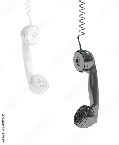 hanging phone handsets, 3D rendering