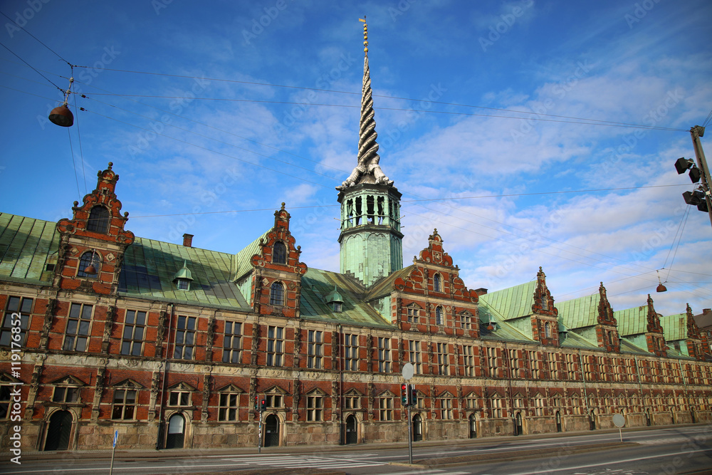The Borsen, Oldest Building in Slotsholmen, in Copenhagen, Denma